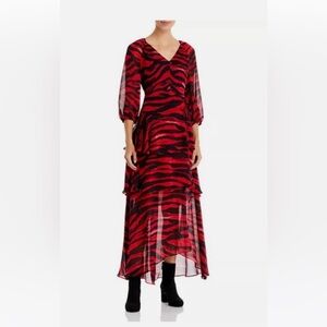 Karl Lagerfeld Red and Black patterned Dress